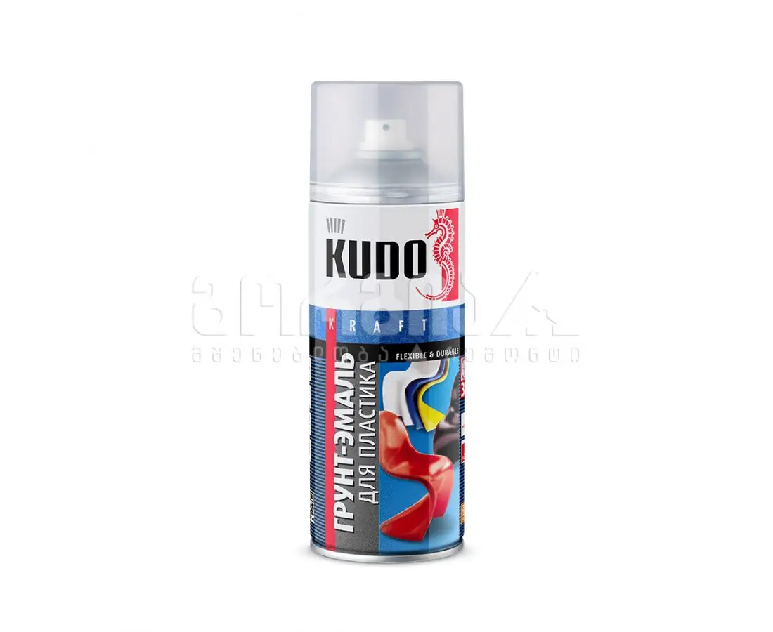 გრუნტი-ემალი პლასტიკისთვის RAL 7035 ღია ნაცრისფერი (520 მლ) — სპრეი საღებავი